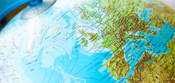 Landkarte Globus Welt Weltkarte Ausland Reise Entsendung