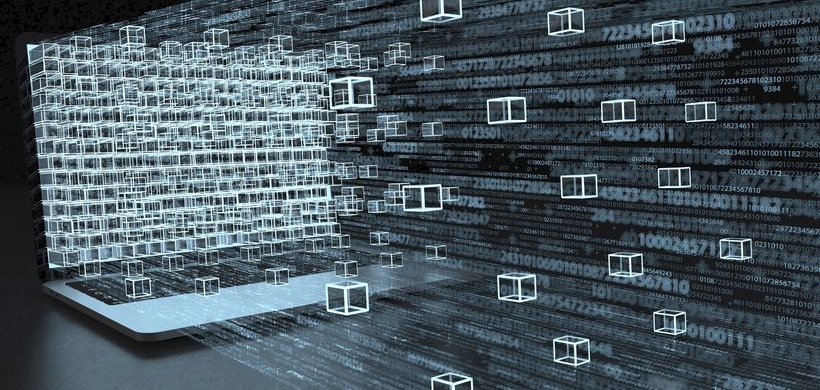 Laptop Daten Token Blockchain