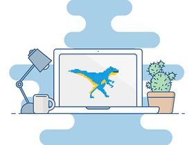 Laptop Dinosaurier