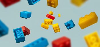 Lego Legosteine bunt Chaos Luft fliegen