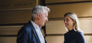 Lehrer und Schüler Unterhaltung