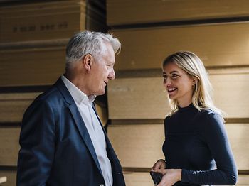 Lehrer und Schüler Unterhaltung