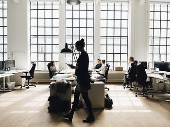 Männer und Frauen Arbeitskollegen arbeiten