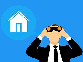 Makler Fernglas Haus