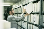 Man working in an archive