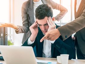 Mann unter Stress