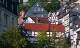 Marburg, Marienkirche, Schloss, Hessen, Deutschland