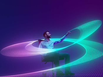 Mensch Interaktion digital Dynamik KI Daten Datenströme