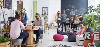 Menschen Büro Agentur Aufenthaltsraum Pause Erholung