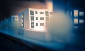 Modellhäuser Pappe Projektentwicklung Mietwohnungen