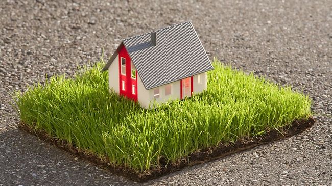 Modellhaus Haus Modell Gras Grundstück Erbbaurecht