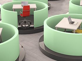 moderne Arbeitsplätze in Smart Office