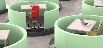 moderne Arbeitsplätze in Smart Office