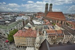 München Blick von oben Stadtansicht