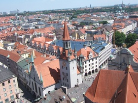 München von oben Blick auf die Altstadt