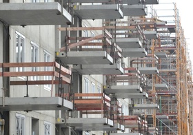 Neubau Mietwohnungen Rohbau Balkone