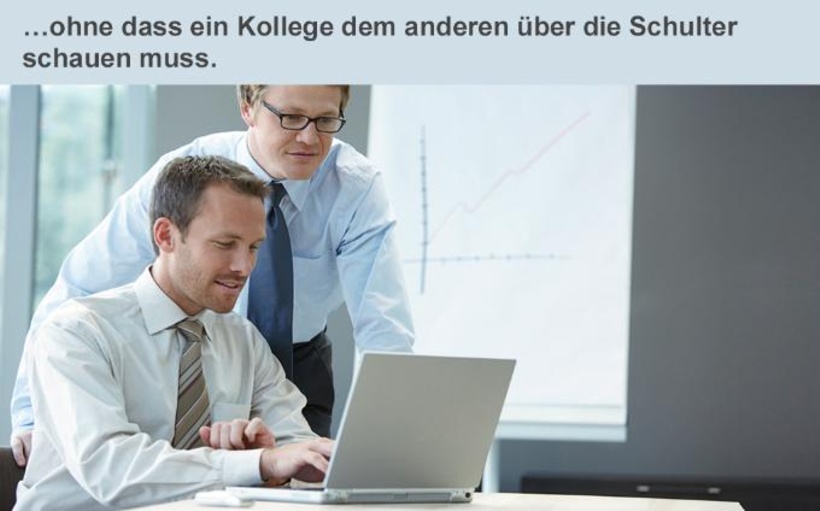 Nicht über die Schulter schauen