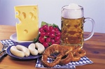 Oktoberfest (Bier, Brezel, Blau-weiß Rauten)