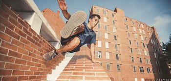 Parkour Schuhsohle Sport Hindernisse überwinden
