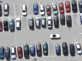 Parkplatz, Luftaufnahme