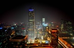 Peking Wolkenkratzer bei Nacht