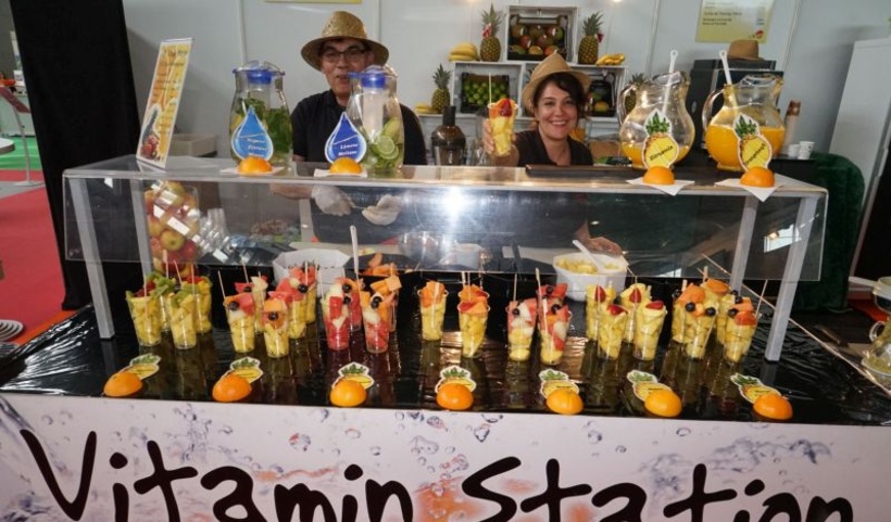 Obstkorb auf der Messe