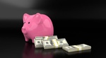 Piggy Bank Sparschwein pink Geldscheine Dollar