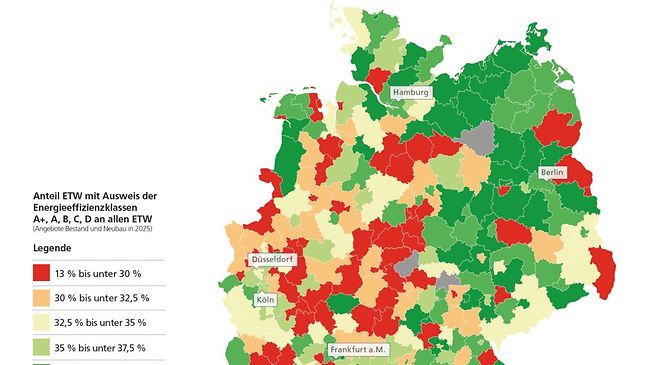 Postbank Wohnatlas Energieeffizienz beim Wohnungskauf