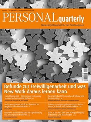 PERSONALquarterly 1/2020 Freiwilligenarbeit | PERSONALquarterly