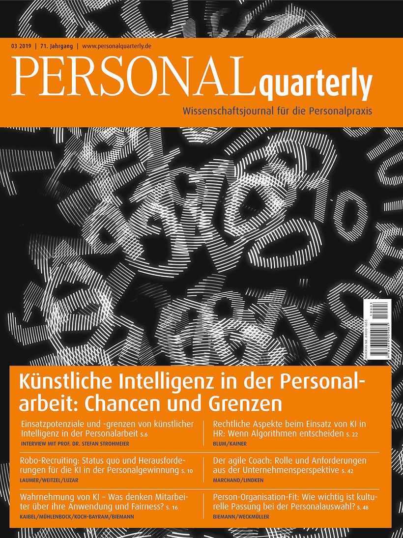 PERSONALquarterly 3/2019 Knstliche Intelligenz | PERSONALquarterly |  Personal | Haufe