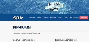 Programm Social Recruiting Days 2018