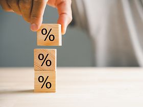 Prozente Wachstum hoch