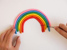 Regenbogen LGBTQI Knete Ton modellieren formbar