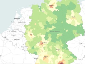 Regionaler Preisindex IW Deutschlandkarte