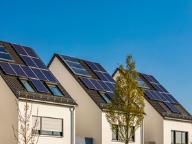 Reihenhäuser Dächer Solardach