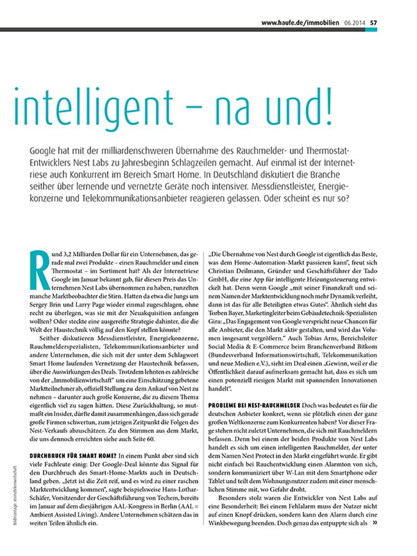 Relaunch - Immobilienwirtschaft Juni 2014 Titelthema
