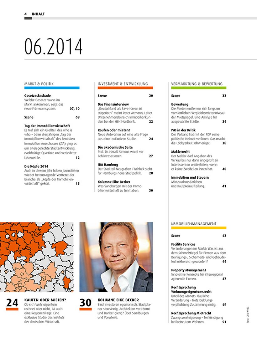 Relaunch - Immobilienwirtschaft Juni 2014 Inhaltsverzeichnis