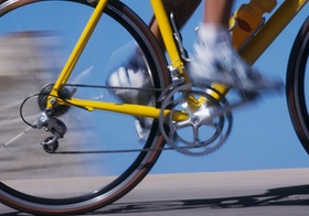 Rennradfahrer, Detail Beine, Bewegung