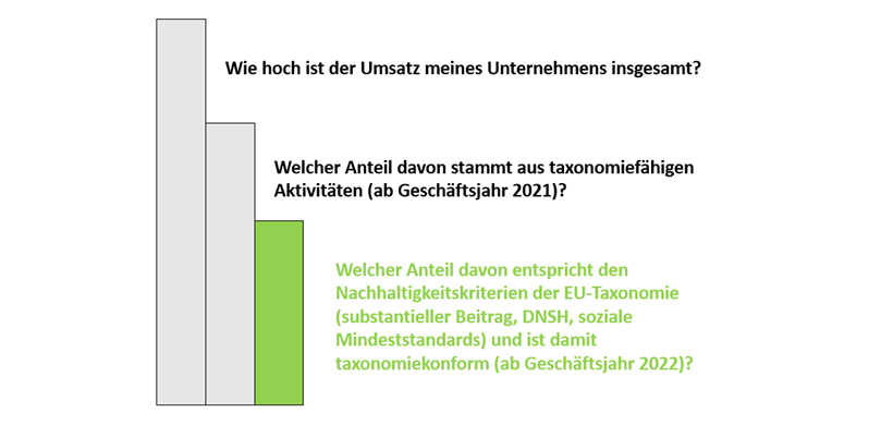 Reporting-Logik der EU-Taxonomie am Beispiel „Umsatz“
