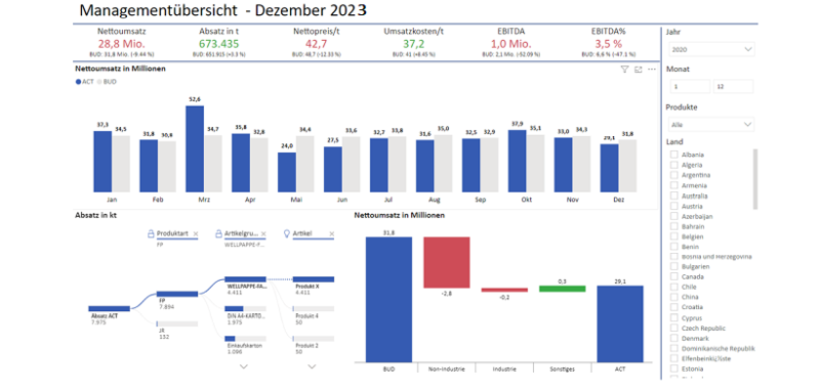 Reportingseite in Power BI
