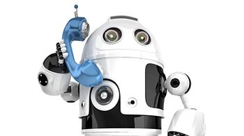 Roboter mit Telefon