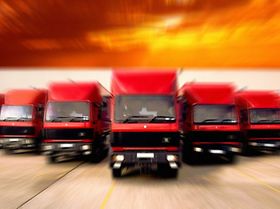 Rote LKW Logistik