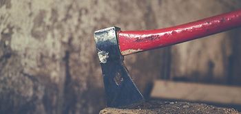 Axt rot Holzblock Holz 