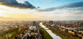 Ludwigshafen Vogelperspektive Landschaft Fluss Gebäude