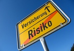 Schild Risiko durchgestrichen/Versicherung