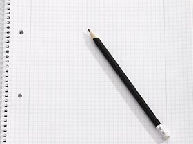 Schreibblock mit Bleistift