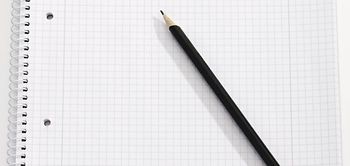 Schreibblock mit Bleistift