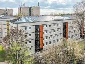 Serielle Sanierung: fertig saniertes Wohnhaus