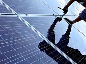 solar energy panel power person outdoor