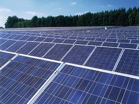 Solarfeldanlage, Bayern, Deutschland